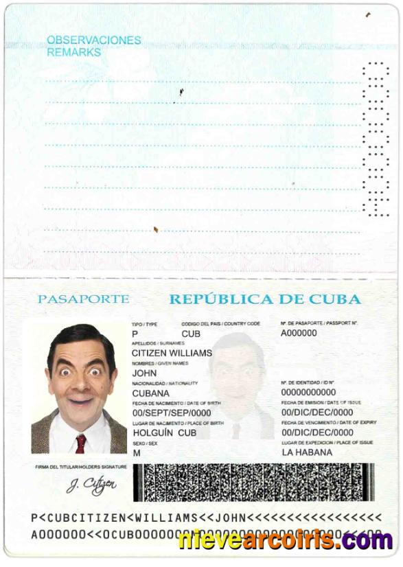 Cuba passport